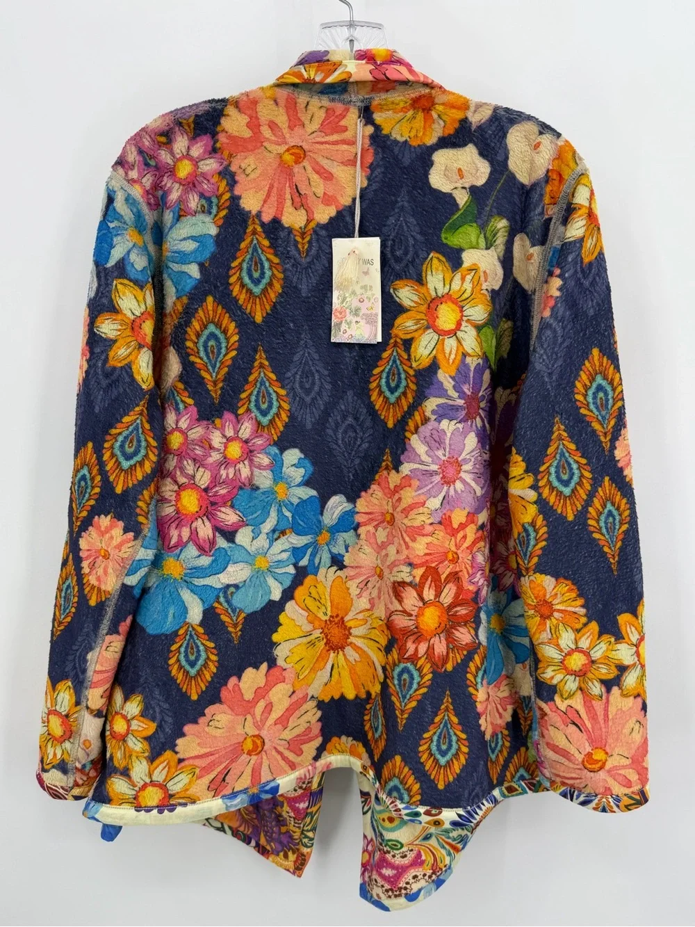 Johnny Was NWT Reversible Joan Wrap Jacket Blue Size M - Picture 7 of 15